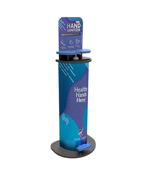 FOOT PEDAL OPERATED HAND SANITIZER STAND